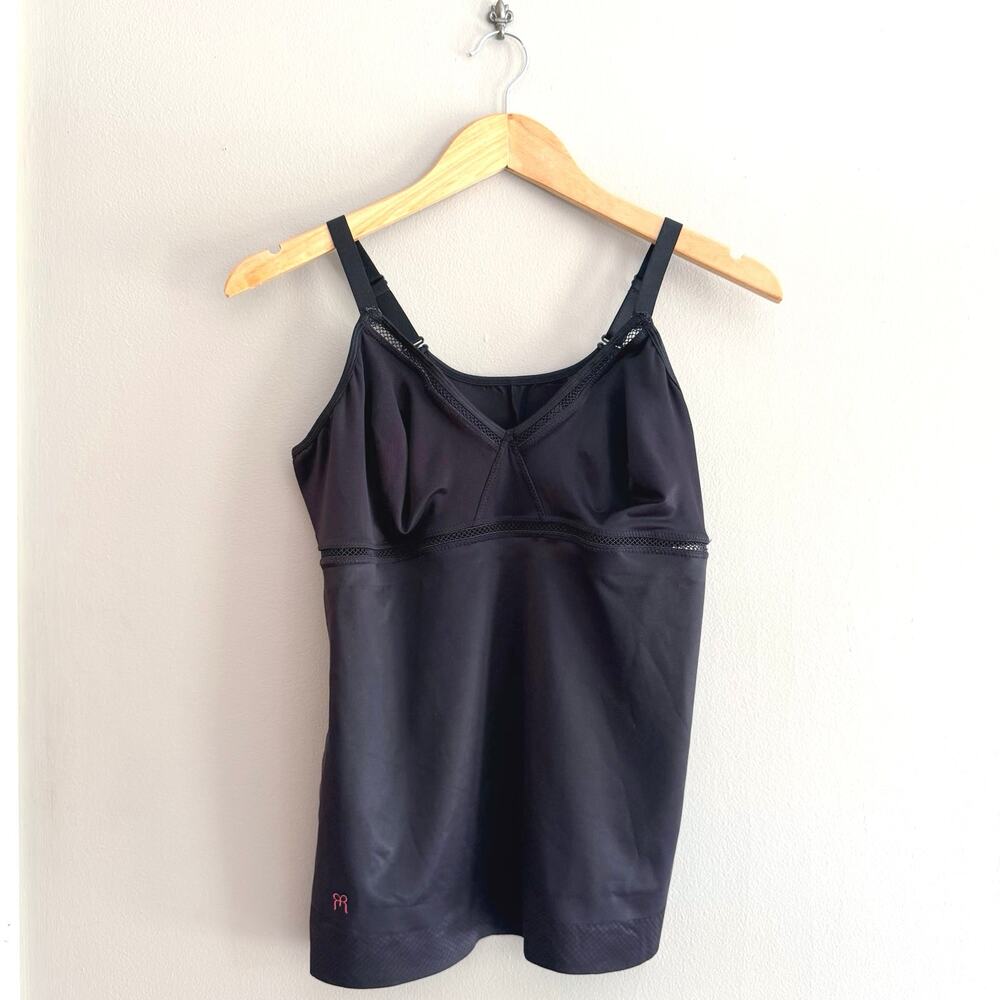 Ruby Ribbon Cami Size 40 Siren Black Full Support V Neck Lace